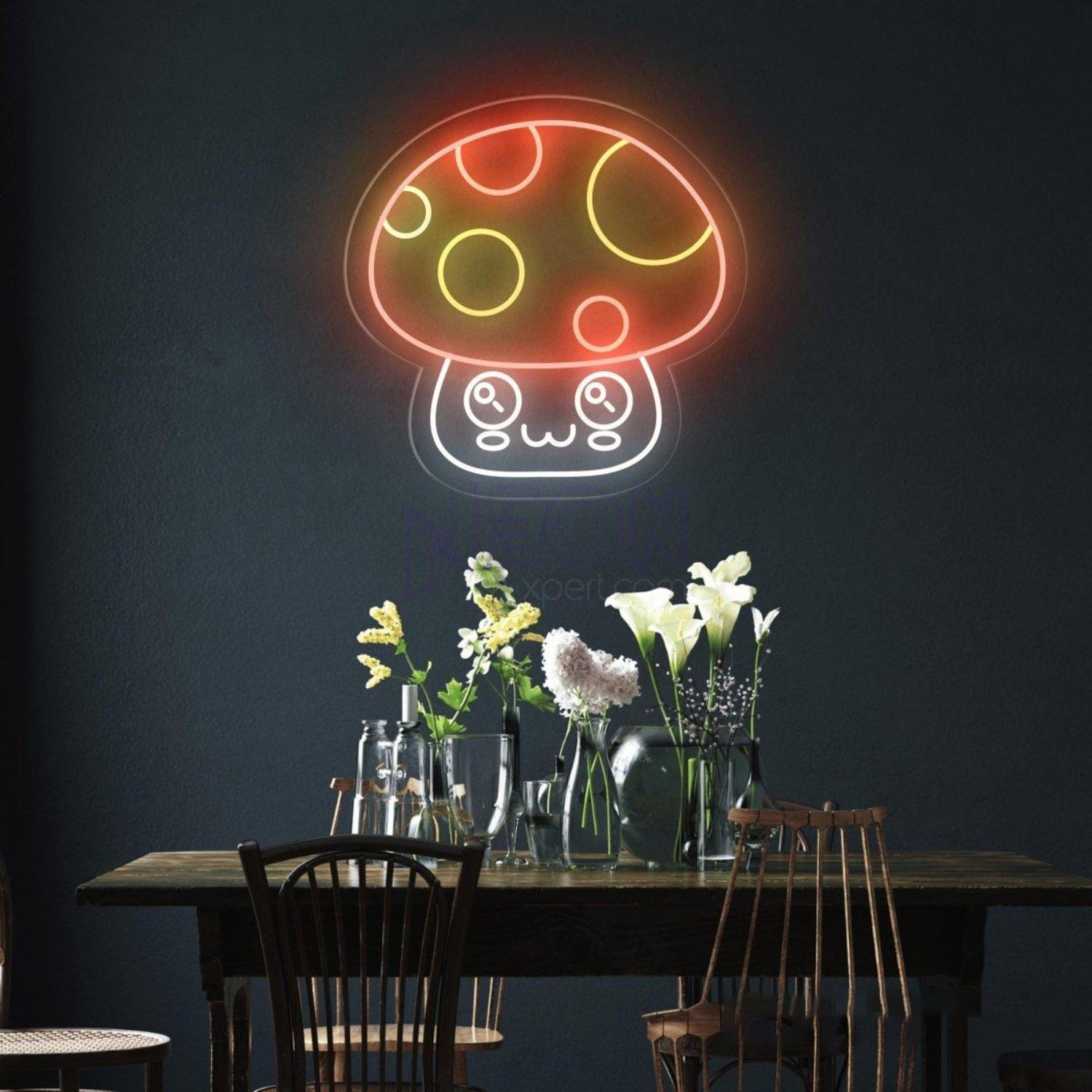 Cat Mushroom Neon Sign For Cat Enthusiasts | Shineneon