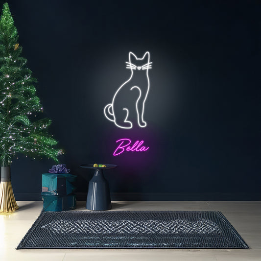 Cat Name Neon Sign Kitten Pet Neon Sign