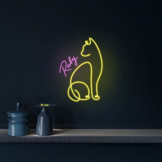 Cat Name Neon Signs Kitten Pet Neon Sign