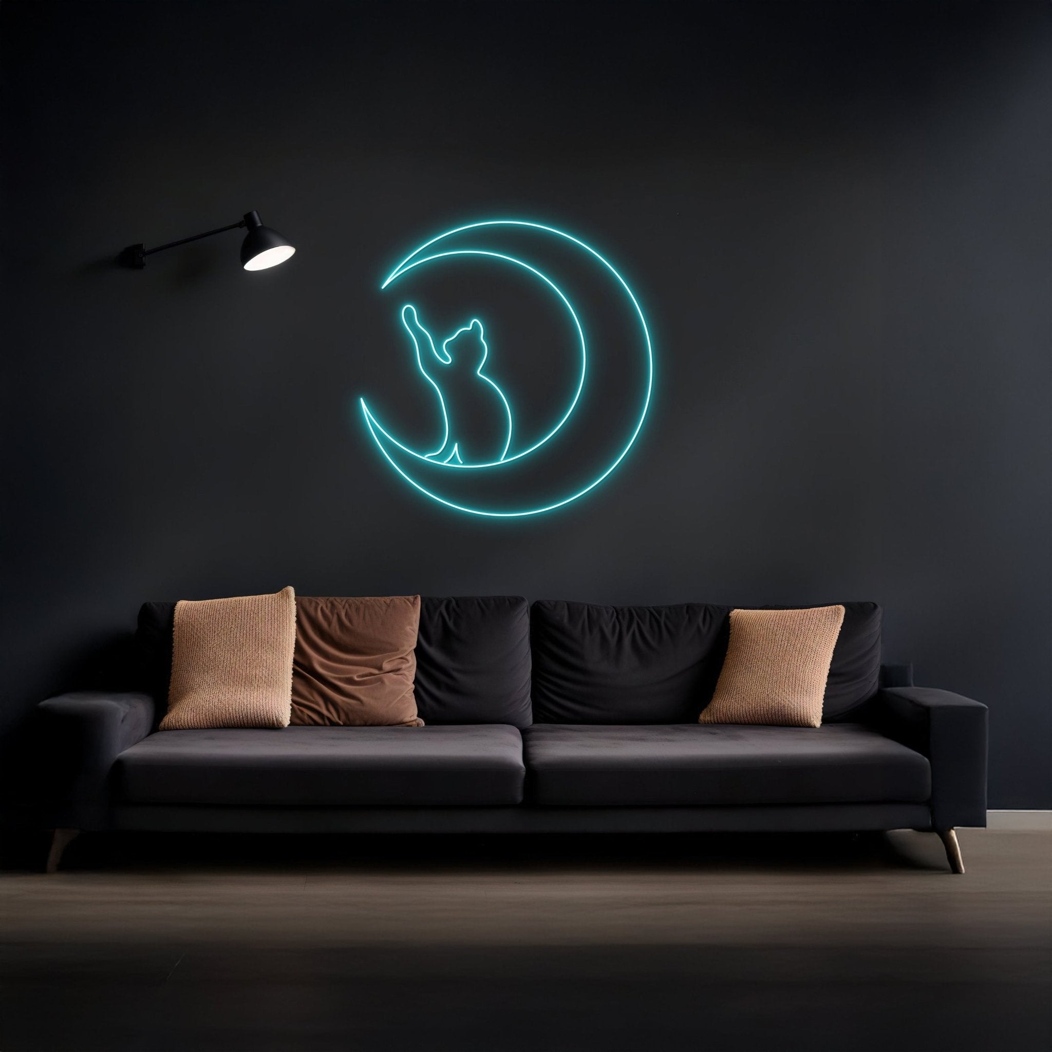 Cat On The Moon Neon Sign - Shineneon
