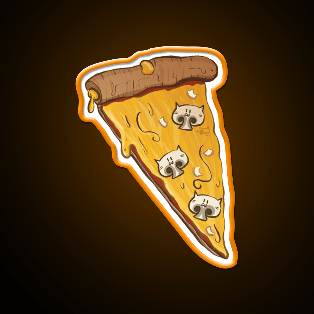 Cat Pizza Fast Food Led Neon Sign For Burger Place Rgb Color - Shineneon