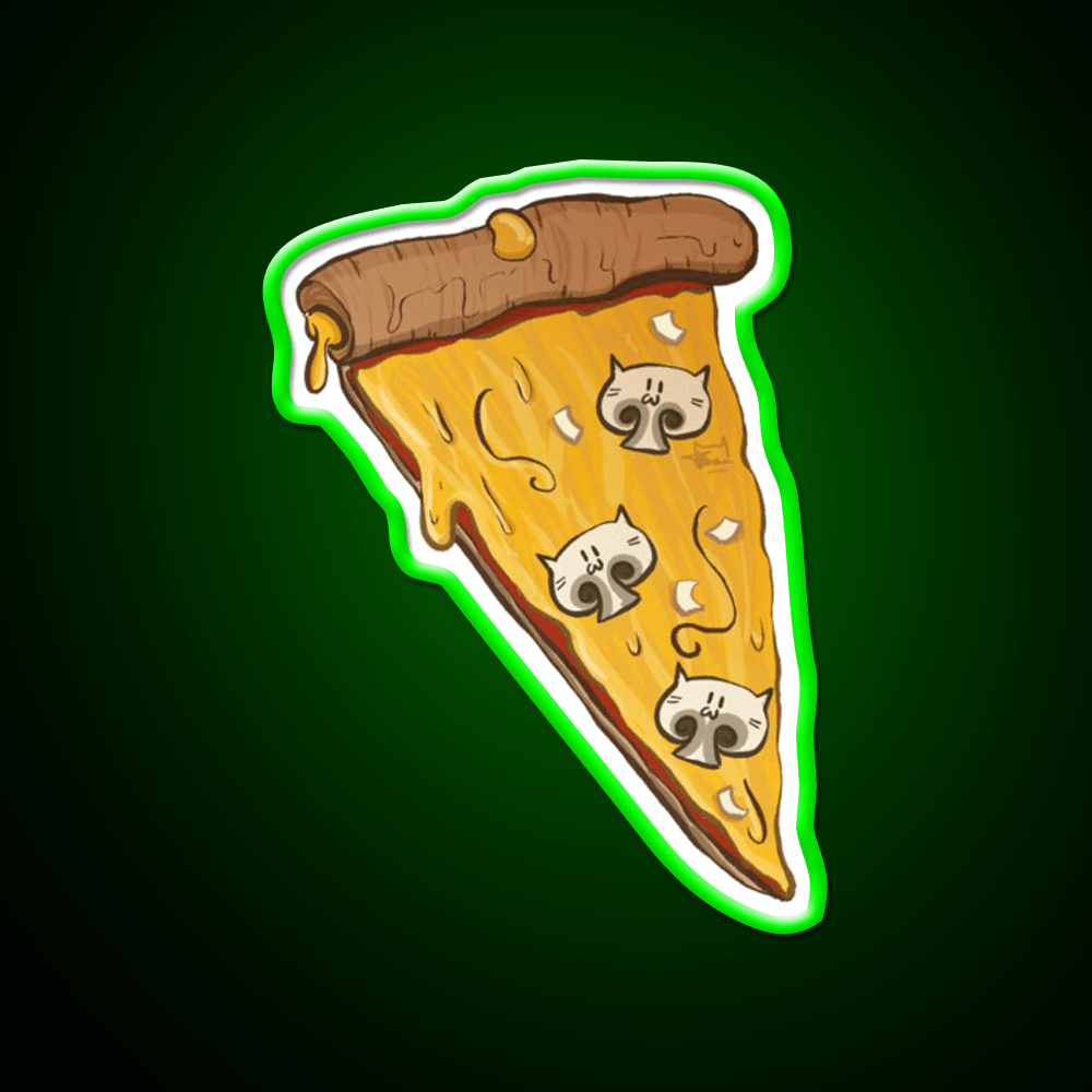 Cat Pizza Fast Food Led Neon Sign For Burger Place Rgb Color - Shineneon