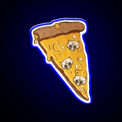 Cat Pizza Fast Food Led Neon Sign For Burger Place Rgb Color - Shineneon