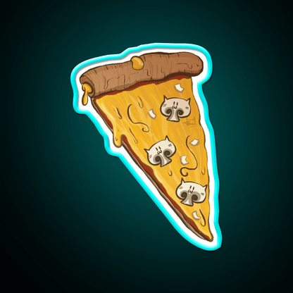 Cat Pizza Fast Food Led Neon Sign For Burger Place Rgb Color - Shineneon
