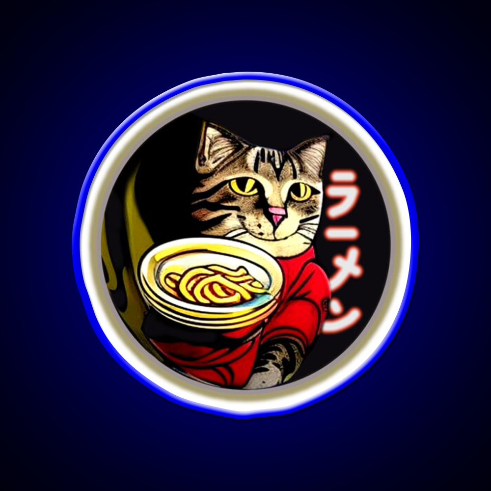 Cat Ramen Asian Cultural Led Neon Sign Rgb Color - LED neon sign view 5