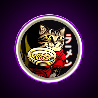 Cat Ramen Asian Cultural Led Neon Sign Rgb Color - Shineneon