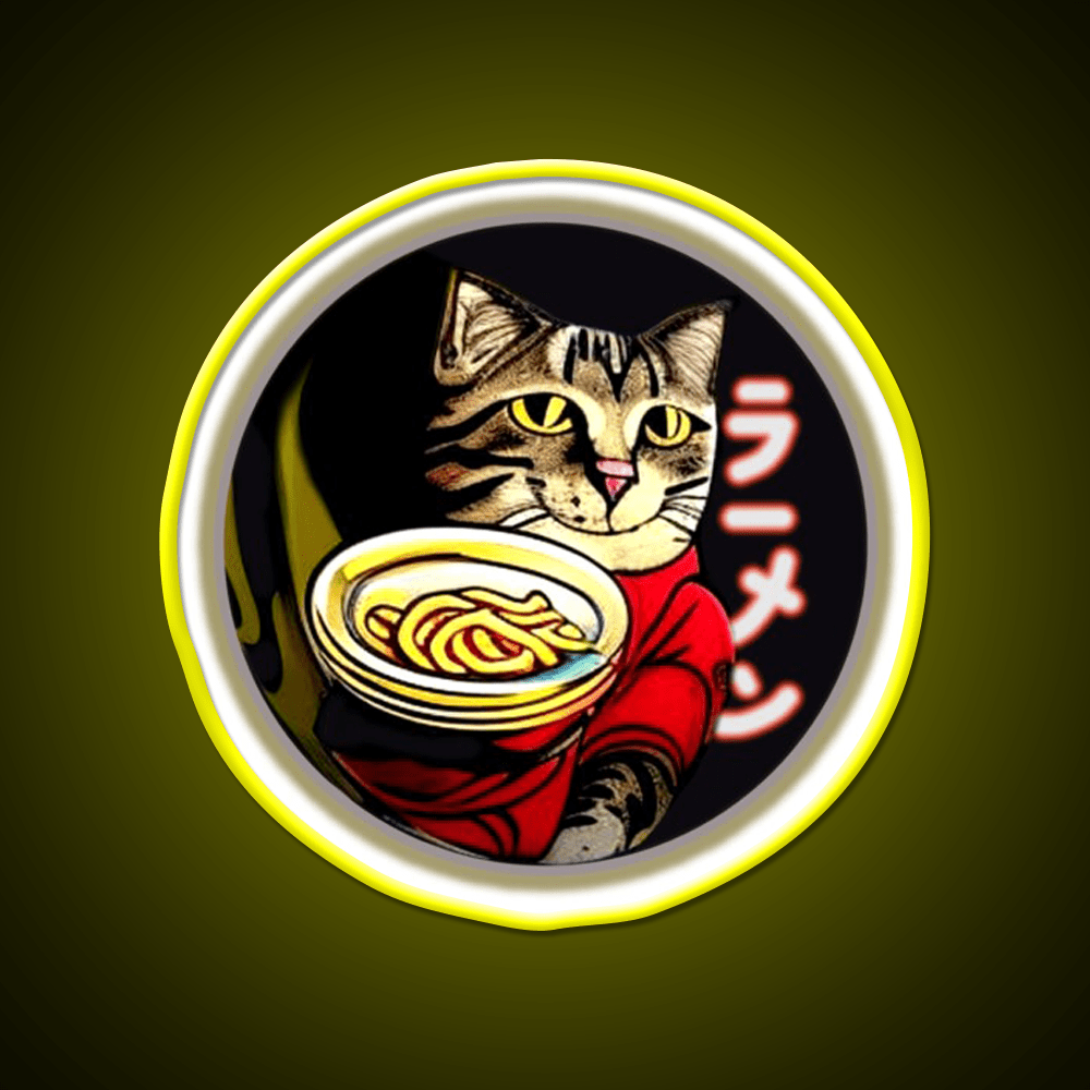 Cat Ramen Asian Cultural Led Neon Sign Rgb Color - Shineneon