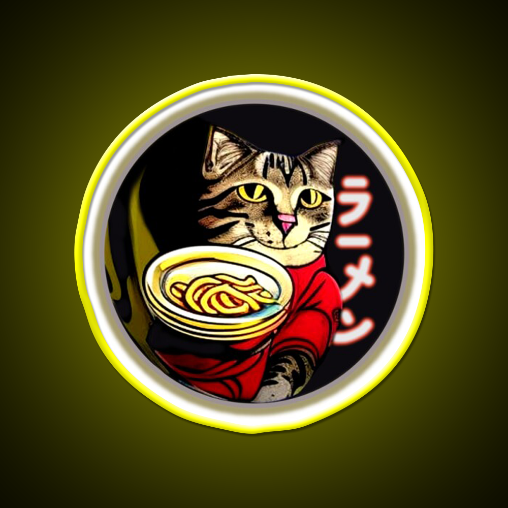 Cat Ramen Asian Cultural Led Neon Sign Rgb Color - LED neon sign view 7