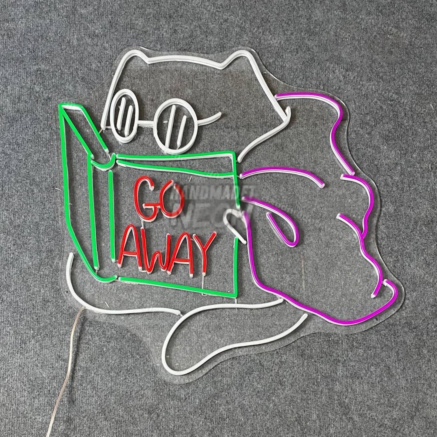 Cat Reading Book Led Neon Sign Book Store Wall Decor | Shineneon