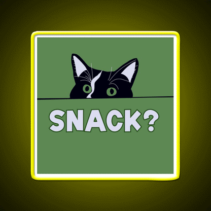 Cat Snack Food Led Neon Sign Rgb Color - Custom LED neon sign front view
