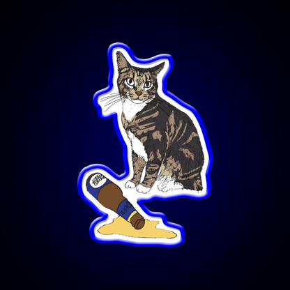 Cat Spilled Beer Bar Decor Led Neon Sign Rgb Color - LED neon sign view 5