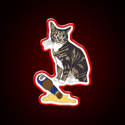Cat Spilled Beer Bar Decor Led Neon Sign Rgb Color - LED neon sign view 10