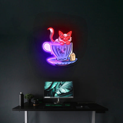 Cat Tea Funny Led Neon Signs - Shineneon