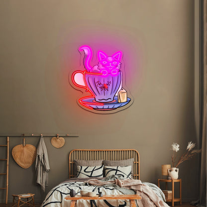Cat Tea Funny Led Neon Signs - Shineneon