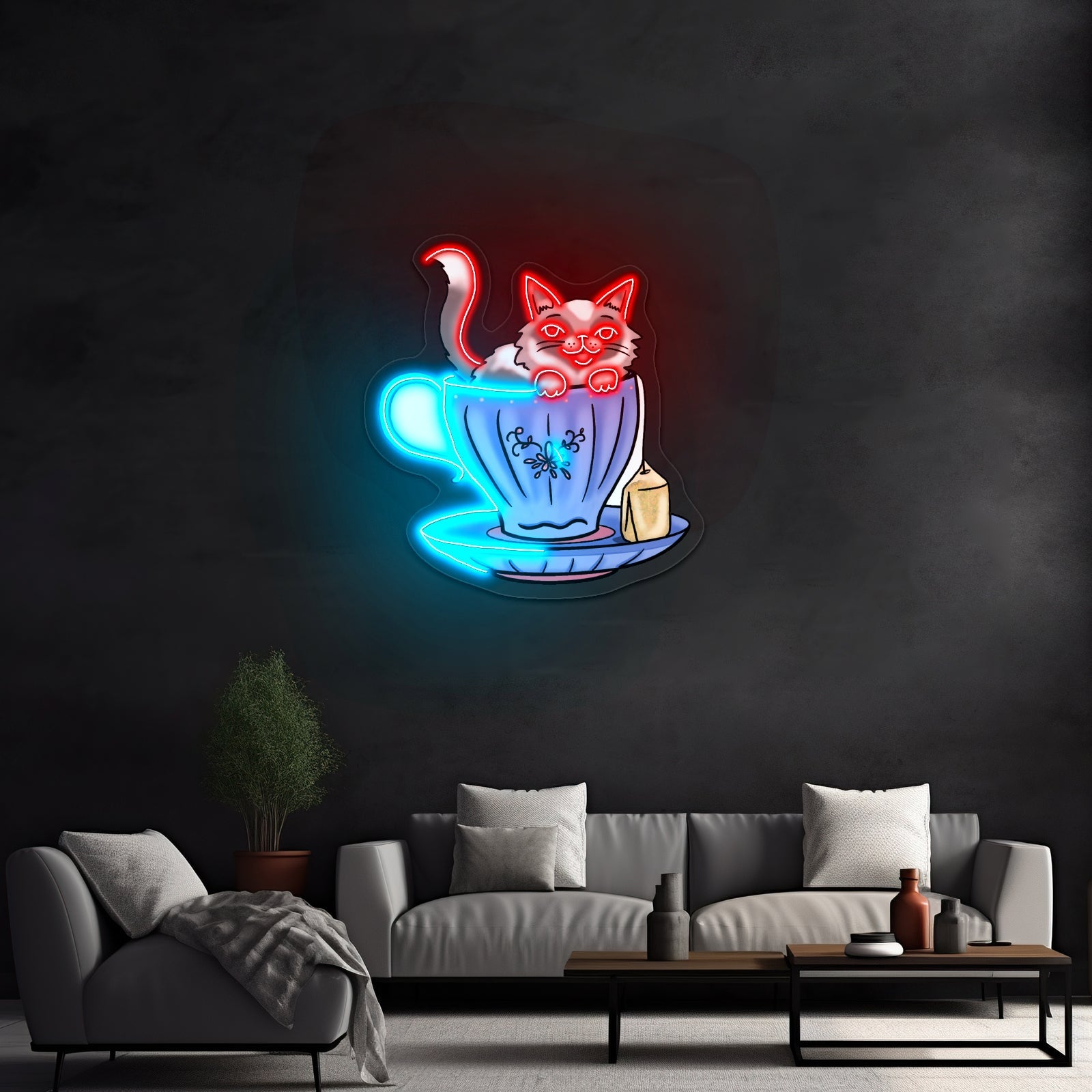 Cat Tea Funny Led Neon Signs - Shineneon