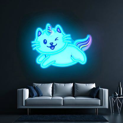 Cat Unicorn Flying Led Neon Sign Light Custom Led Signs - Shineneon
