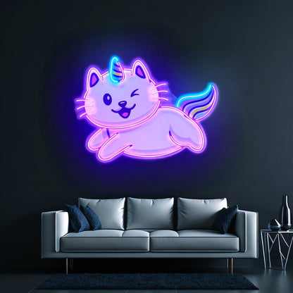 Cat Unicorn Flying Led Neon Sign Light Custom Led Signs - Shineneon