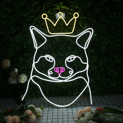 Cat Wearing A Crown Custom Led Neon Sign | Shineneon