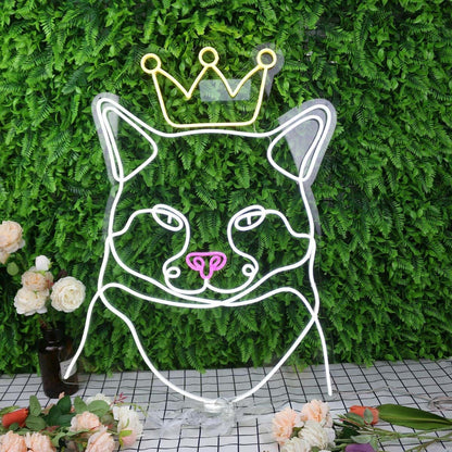Cat Wearing A Crown Custom Led Neon Sign - Shineneon
