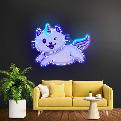 Cat With Flower Crown Neon Signs - Shineneon
