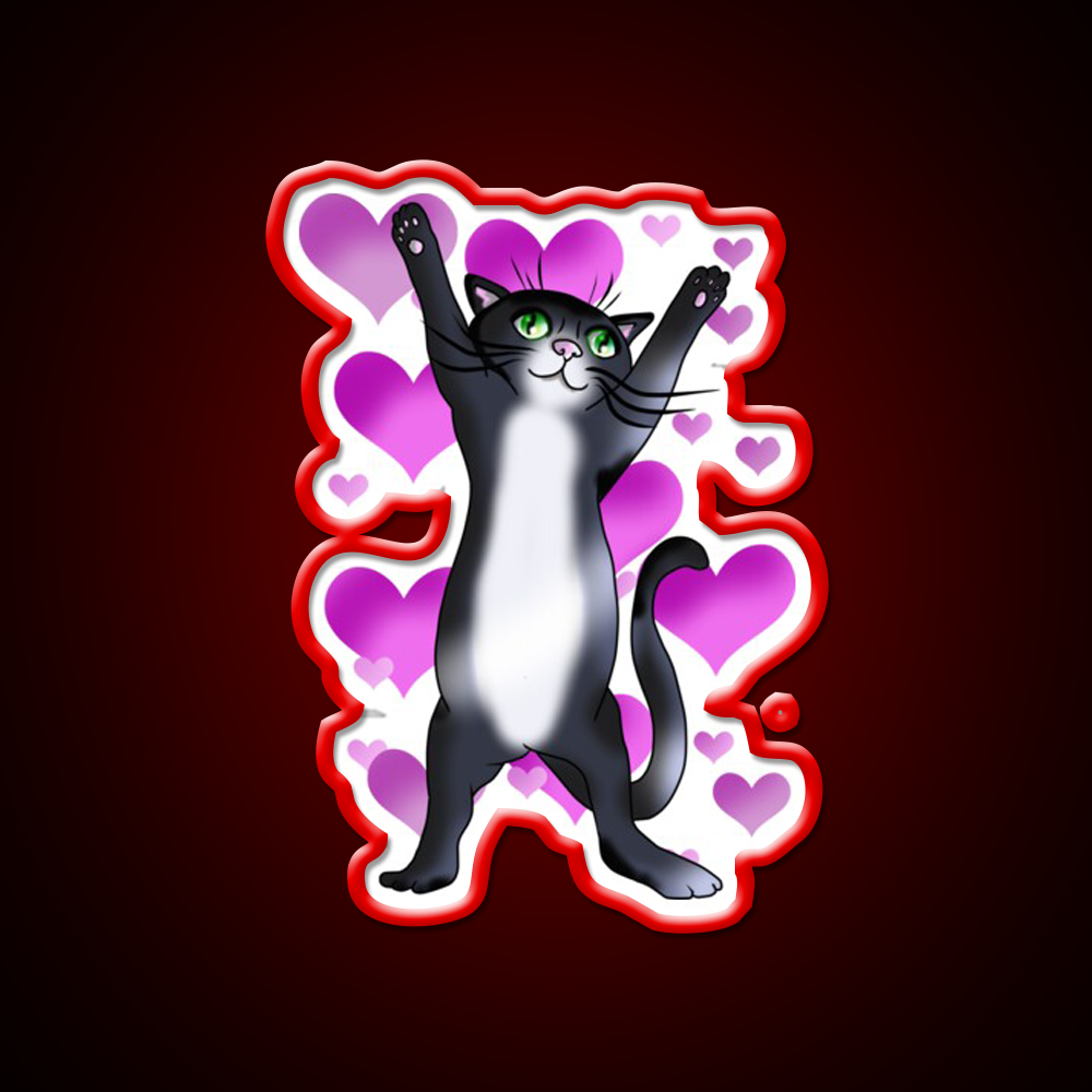 Cat Yoga Stretch Yoga Led Neon Sign For Wellness Space Rgb Color