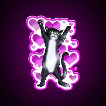 Cat Yoga Stretch Yoga Led Neon Sign For Wellness Space Rgb Color - Shineneon