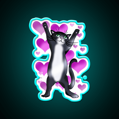 Cat Yoga Stretch Yoga Led Neon Sign For Wellness Space Rgb Color - Shineneon