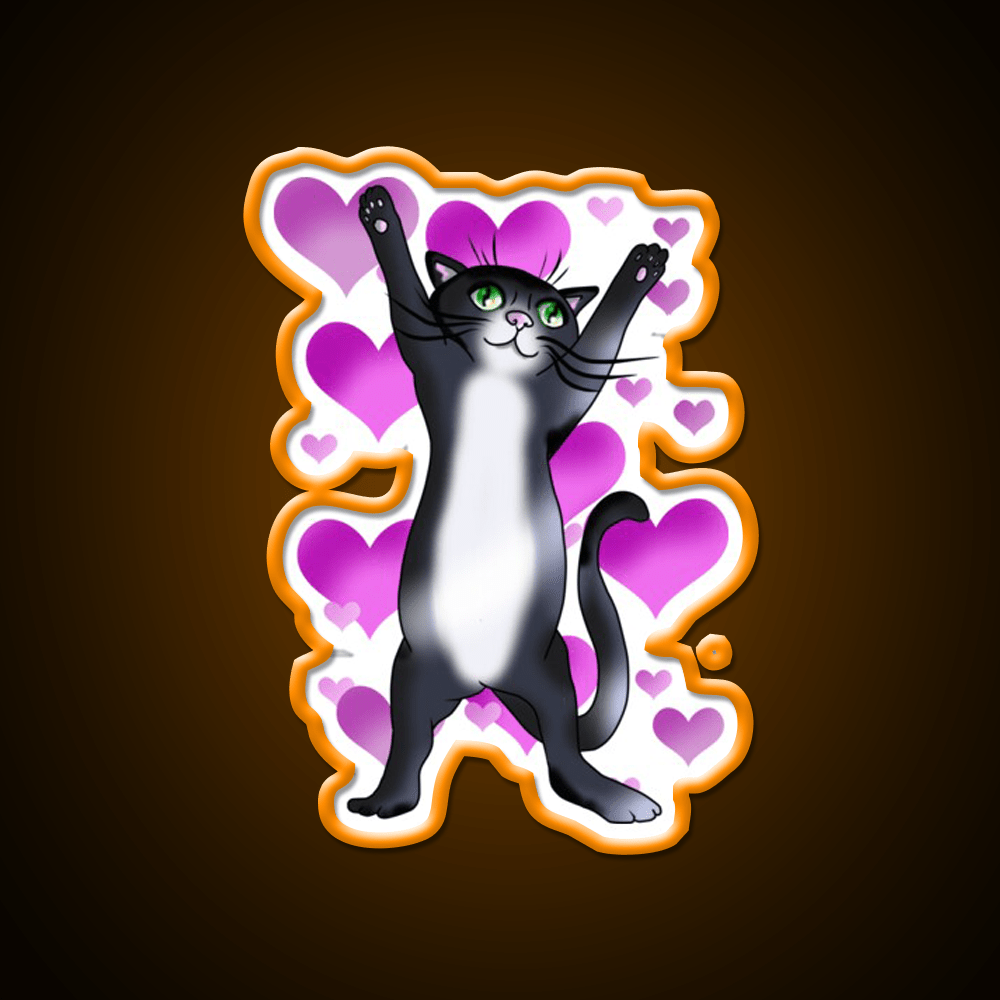 Cat Yoga Stretch Yoga Led Neon Sign For Wellness Space Rgb Color - Shineneon