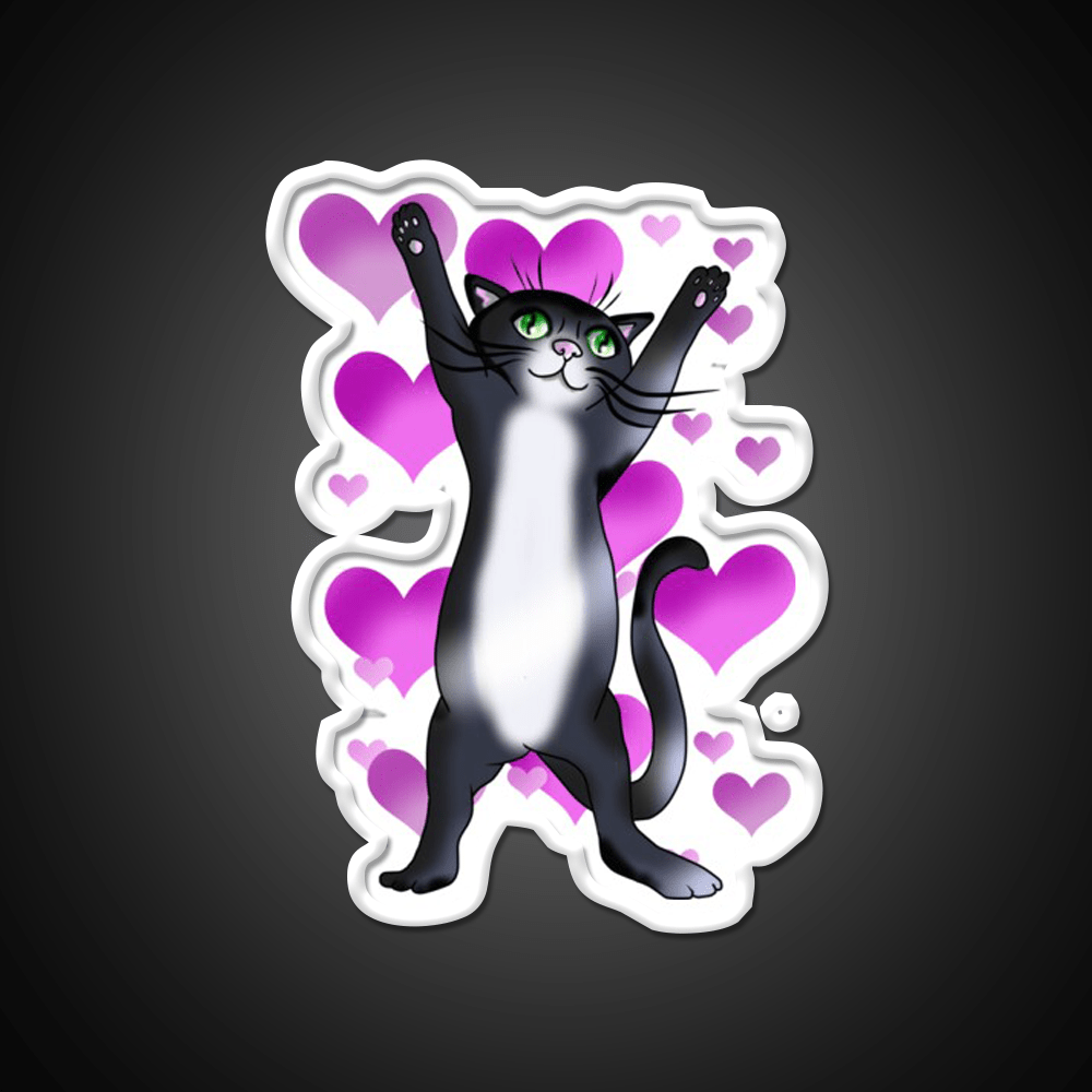 Cat Yoga Stretch Yoga Led Neon Sign For Wellness Space Rgb Color - Shineneon