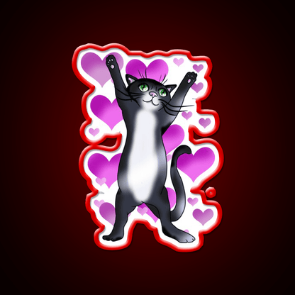 Cat Yoga Stretch Yoga Led Neon Sign For Wellness Space Rgb Color - Shineneon
