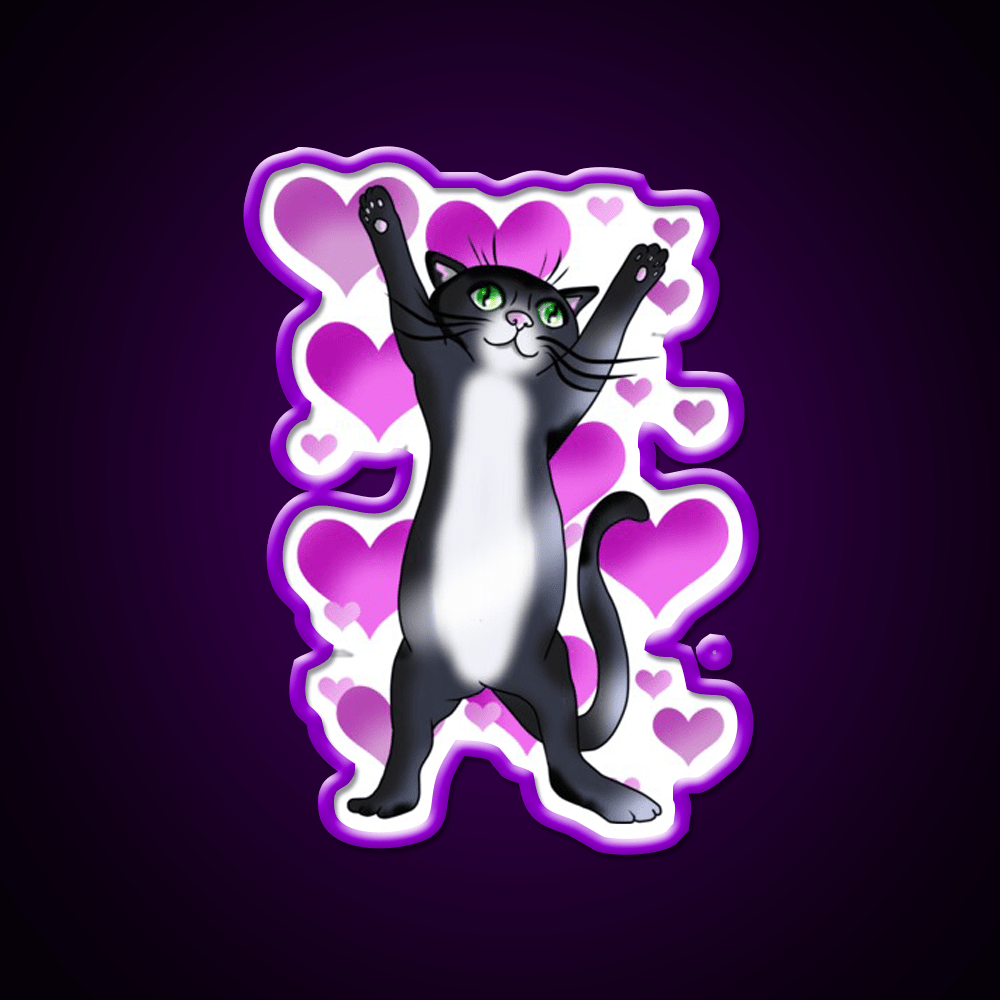 Cat Yoga Stretch Yoga Led Neon Sign For Wellness Space Rgb Color - Shineneon