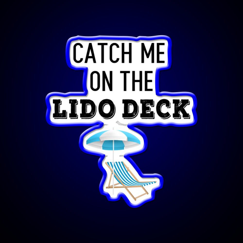 Catch Me On The Lido Deck Cocktail Bar Decor Led Neon Sign Rgb Color - LED neon sign view 5