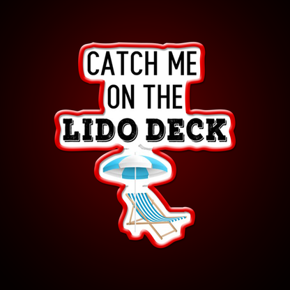 Catch Me On The Lido Deck Cocktail Bar Decor Led Neon Sign Rgb Color - LED neon sign view 10