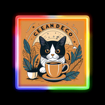 Catnip Over Breakfast Cafe Led Neon Sign Espresso Bar Art Rgb Color