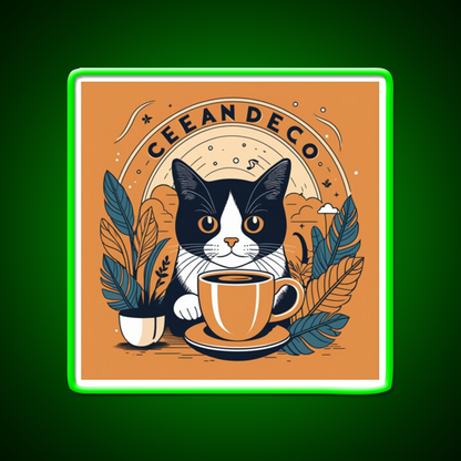 Catnip Over Breakfast Cafe Led Neon Sign Espresso Bar Art Rgb Color