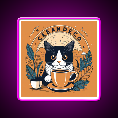 Catnip Over Breakfast Cafe Led Neon Sign Espresso Bar Art Rgb Color