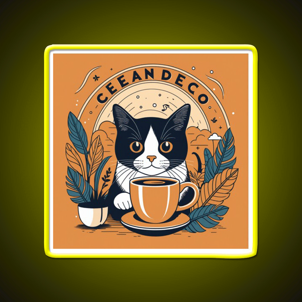 Catnip Over Breakfast Cafe Led Neon Sign Espresso Bar Art Rgb Color