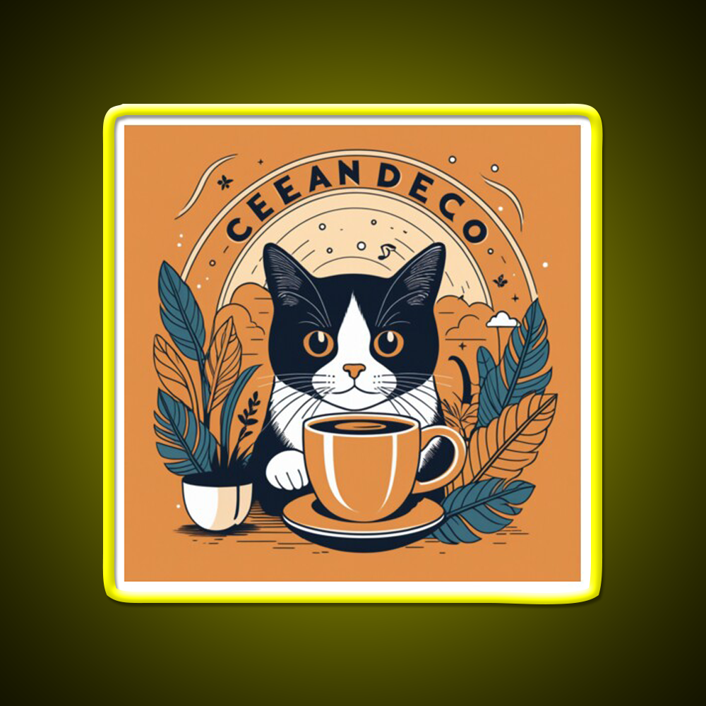 Catnip Over Breakfast Cafe Led Neon Sign Espresso Bar Art Rgb Color