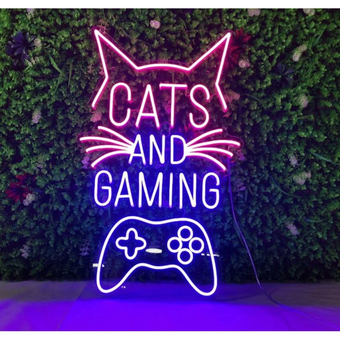 Cats And Gaming Led Sign Business Neon Sign