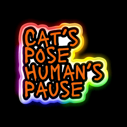 Cats Pose Humans Pause Yoga Led Neon Sign For Wellness Space Rgb Color