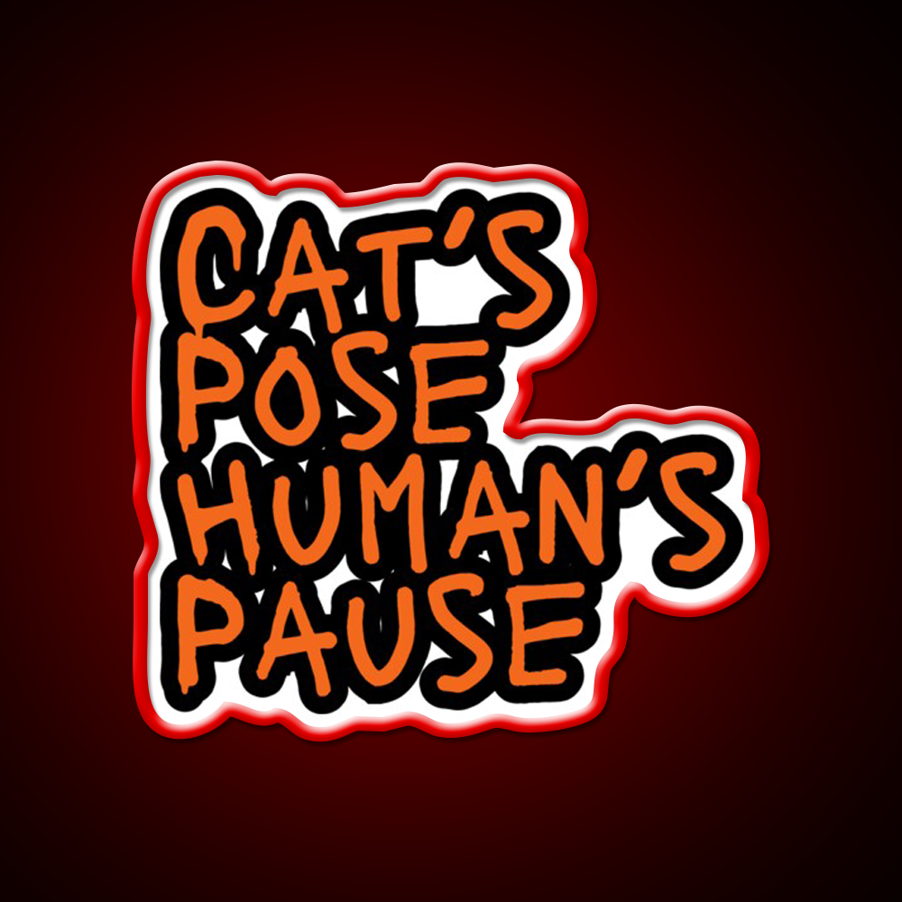 Cats Pose Humans Pause Yoga Led Neon Sign For Wellness Space Rgb Color