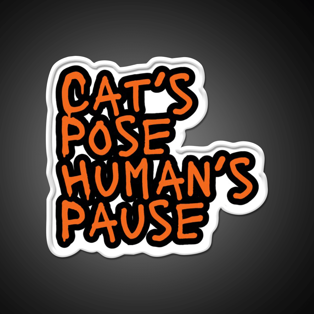 Cats Pose Humans Pause Yoga Led Neon Sign For Wellness Space Rgb Color - Shineneon