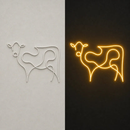 Cattle Cow Head Vintage LED Neon Sign - Shineneon