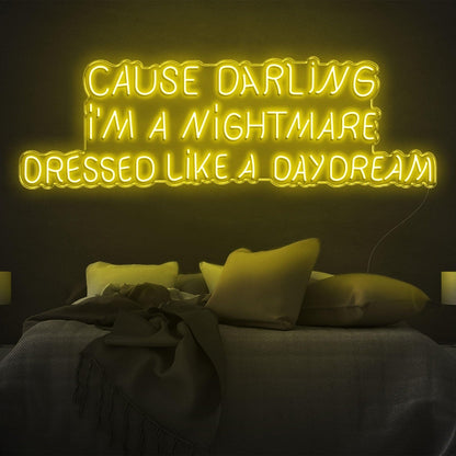 Cause Darling Nightmare Daydream Led Neon Sign Bedroom Wall Art | Shineneon