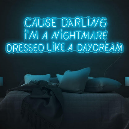 Cause Darling Nightmare Daydream Led Neon Sign Bedroom Wall Art | Shineneon