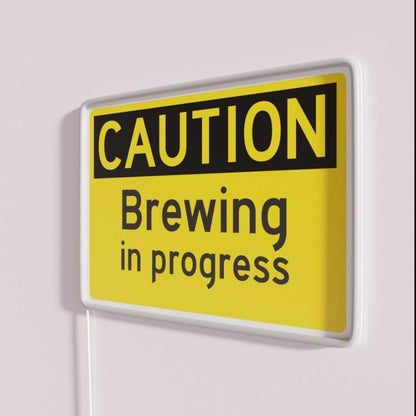 Caution Brewing In Progress Rgb Led Neon Sign - Shineneon