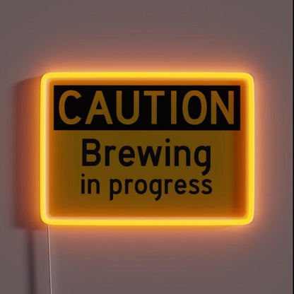 Caution Brewing In Progress Rgb Led Neon Sign - Shineneon