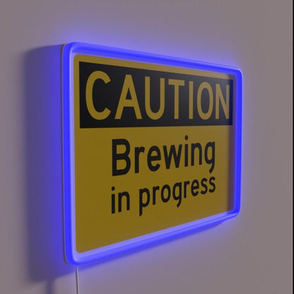 Caution Brewing In Progress Rgb Led Neon Sign - Shineneon