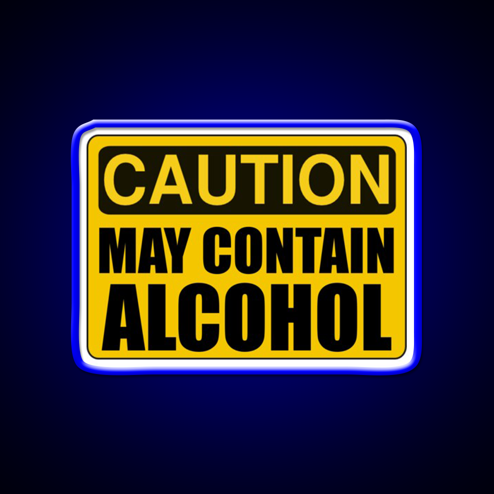 Caution May Contain Alcohol Beer Bar Decor Led Neon Sign Rgb Color - LED neon sign view 5