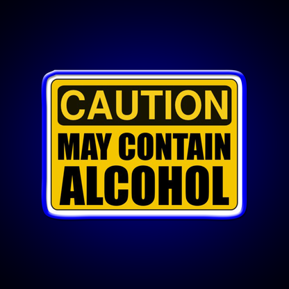 Caution May Contain Alcohol Beer Bar Decor Led Neon Sign Rgb Color - LED neon sign view 5